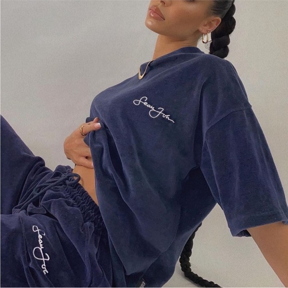 FREE SHIP-3PC Misguided x Sean John velour tracksuit jacket navy women’s US 4,2 - Picture 5 of 16